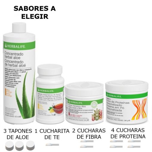 Pack Aloe, Fibra, Té y Proteína Herbalife